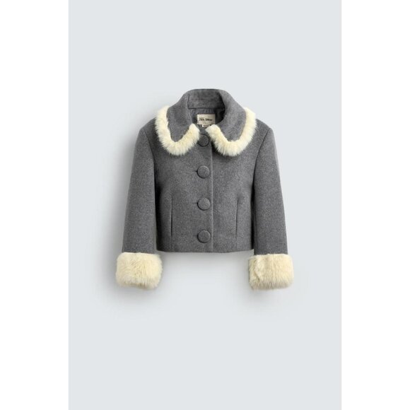 ZARA FAUX FUR TRIM JACKET FOR ZARA X DISNEY HARRY LAMBERT - Picture 1 of 3